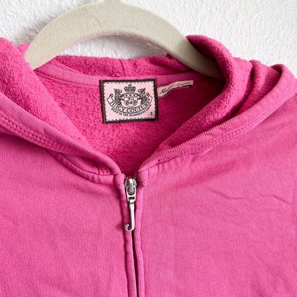 RARE Vintage Y2K Juicy Couture Pink Hooded Zip-Up Jacket + Matching Sweatpants - Picture 10 of 16